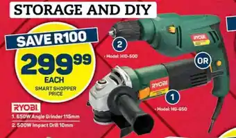Pick n Pay Hypermarket RYOBI 650W Angle Grinder 115mm offer
