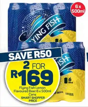 Pick n Pay Hypermarket Flying Fish Lemon Flavoured Beer 6 x 500ml Cans offer