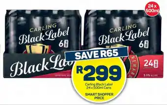 Pick n Pay Hypermarket Carling Black Label 24 x 500ml Cans offer