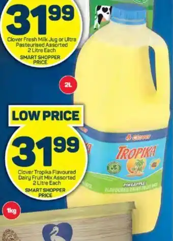 Pick n Pay Clover Tropika Flavoured Dairy Fruit Mix Assorted 2 Litre Each offer
