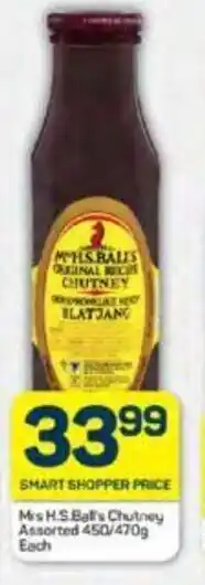 Pick n Pay Mrs H.S.Ball's Chutney Assorted 450/470g Each offer