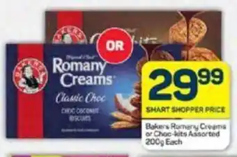 Pick n Pay Bakers Romany Creams or Choc-kits Assorted 200g Each offer
