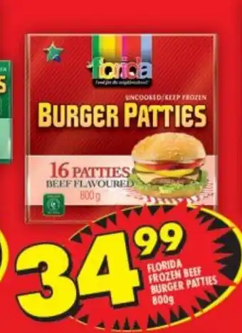 Shoprite Florida Frozen Beef Burger Patties 800g offer
