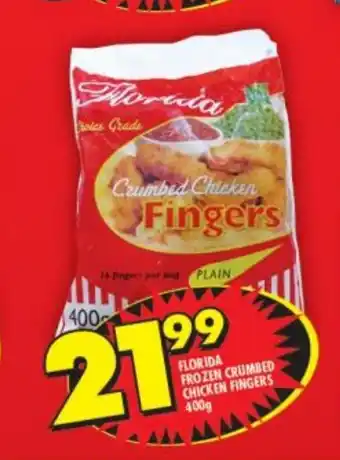 Shoprite Florida Frozen Crumbed Chicken Fingers 40g offer