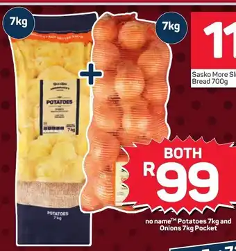 Pick n Pay No Name™ Potatoes 7kg and Onions 7kg Pocket offer