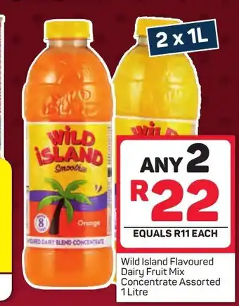 Pick n Pay Wild Island Flavoured Dairy Fruit Mix Concentrate Assorted 1 Litre offer