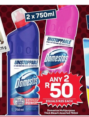 Pick n Pay Domestos Multipurpose Thick Bleach Assorted 750ml offer