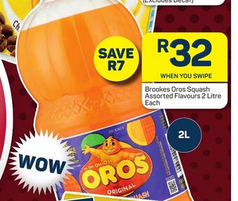 Pick n Pay Brookes Oros Squash Assorted Flavours 2 Litre Each offer
