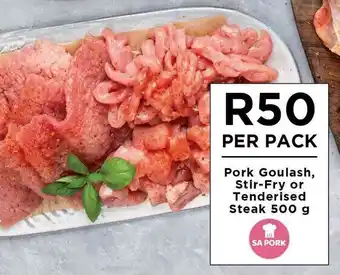 Food Lover's Market Pork Goulash, Stir-Fry or Tenderised Steak 500g offer