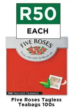 Food Lover's Market Five Roses Tagless Teabags 100s offer