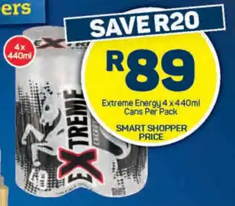 Pick n Pay Extreme Energy 4 x440ml Cans Per Pack offer