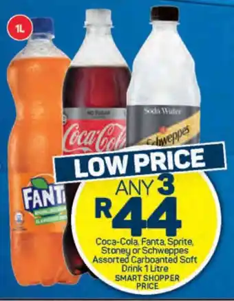 Pick n Pay Coca-Cola, Fanta, Sprite, Stoney or Schweppes Assorted Carboanted Soft Drink 1 Litre offer