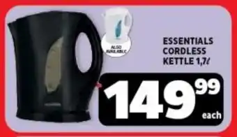 Usave ESSENTIALS CORDLESS KETTLE 1,7L offer