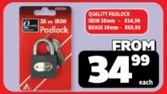 QUALITY PADLOCK IRON 38mm