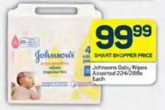 Pick n Pay Johnsons Baby Wipes Assorted 224/288s Each offer