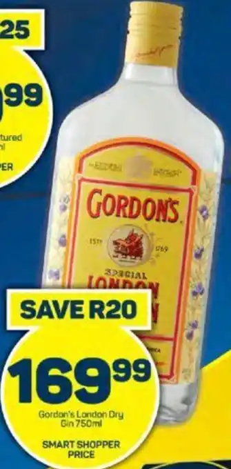 Pick n Pay Gordon's London Dry Gin 750ml offer