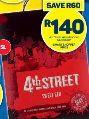 Pick n Pay 4th Street Wine Assorted 5 Litre Each offer