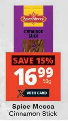 Checkers Spice Mecca Cinnamon Stick offer