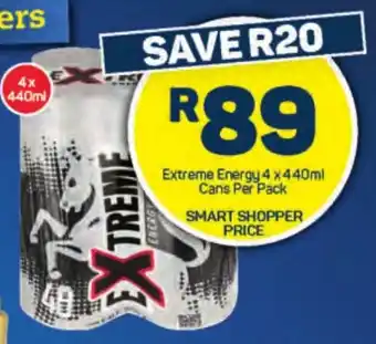 Pick n Pay Liquor Extreme Energy 4 x440ml Cans Per Pack offer