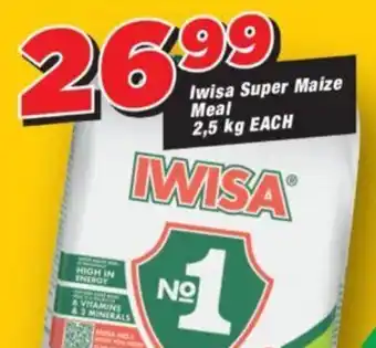 OK Grocer Iwisa Super Maize Meal 2,5kg EACH offer