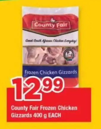 OK Grocer County Fair Frozen Chicken Gizzards 400g EACH offer