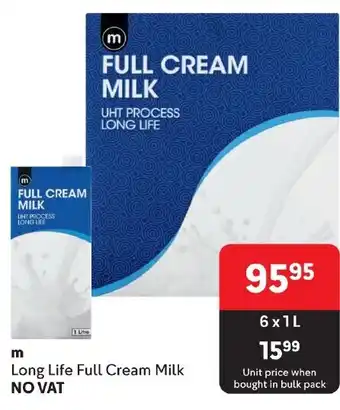 Makro m Long Life Full Cream Milk offer