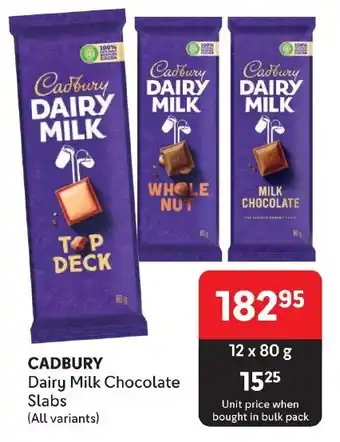 Makro CADBURY Dairy Milk Chocolate Slabs (All variants) offer