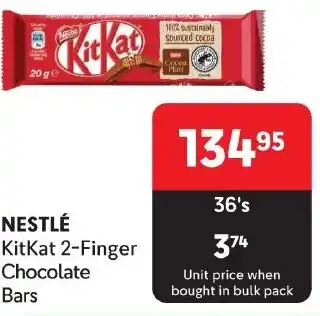Makro NESTLÉ KitKat 2-Finger Chocolate Bars offer