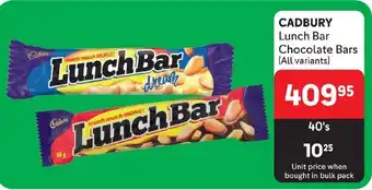 Makro CADBURY Lunch Bar Chocolate Bars (All variants) offer