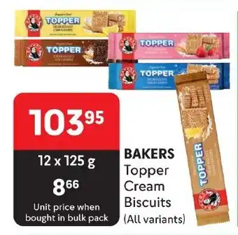 Makro BAKERS Topper Cream Biscuits (All variants) offer