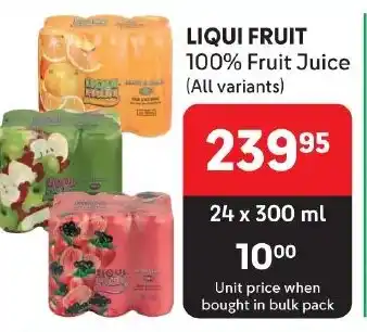 Makro LIQUI FRUIT 100% Fruit Juice (All variants) offer