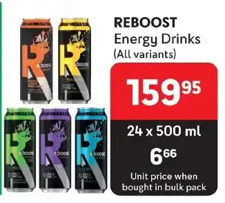 REBOOST Energy Drinks (All variants)