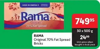 Makro RAMA Original 70% Fat Spread Bricks offer