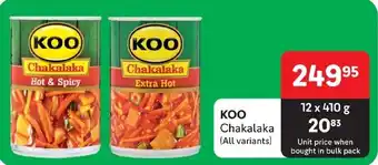 Makro KOO Chakalaka (All variants) offer