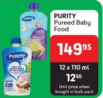 Makro PURITY Pureed Baby Food offer