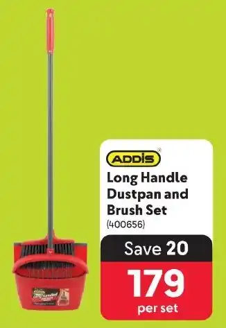 Makro ADDIS Long Handle Dustpan and Brush Set offer