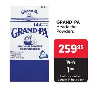 Makro GRAND-PA Headache Powders offer