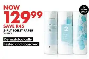 Woolworths 2-PLY TOILET PAPER 18-PACK offer