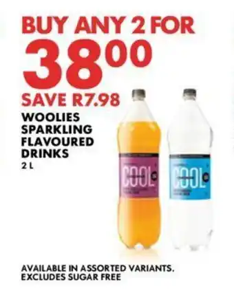 Woolworths WOOLIES SPARKLING FLAVOURED DRINKS 2L offer
