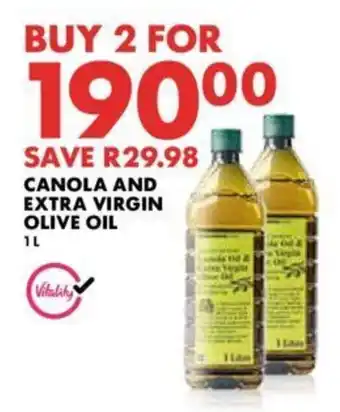 Woolworths CANOLA AND EXTRA VIRGIN OLIVE OIL 1L offer