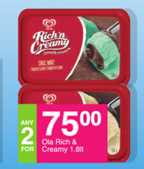 Save Ola Rich & Creamy 1.8lt offer