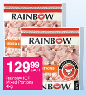 Save Rainbow IQF Mixed Portions 4kg offer