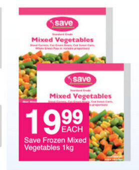 Save Save Frozen Mixed Vegetables 1kg offer