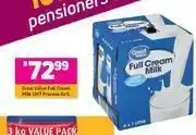 Game Great Value Full Cream Milk UHT Process-6 x 1L offer