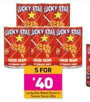 Game Lucky Star baked Beans In Tomato Sauce-For 5 x 410g offer