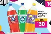 Game Sparletta & Twist Soft Drinks Assorted-For 3 x 1.5L offer