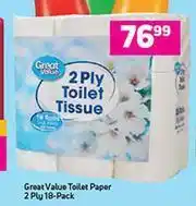 Game Great Value Toilet Paper 2 Ply 18 Pack offer