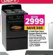 Game 00Defy 4 Solid Plate Stove Compact Black DSS514 offer