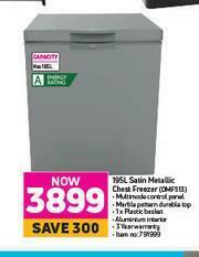 Game Defy 195L Satin Metallic Chest Freezer DMF513 offer