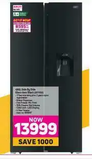Game Defy 496L Side By Side Glass Door Black DFF456 offer